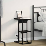 Bedside Cabinet Black Oak 41.5 x 26 x 60.5 cm Engineered Wood 859590