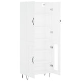 Highboard White 69.5x34x180 cm Engineered Wood 3198065