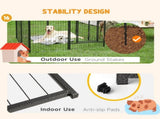 16 Panels Heavy Duty Puppy Playpen, for Small Dogs, Indoor and Outdoor Use - Grey T3398P347591