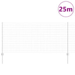 Fence with Posts Silver 1 x 25 m Steel 3336190