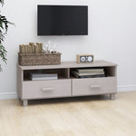 TV Cabinet HAMAR White 106x40x40 cm Solid Wood Pine 340469
