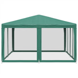 Party Tent with 8 Mesh Sidewalls Green 4x4 m HDPE 4010063