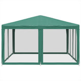 Party Tent with 8 Mesh Sidewalls Green 4x4 m HDPE 4010063