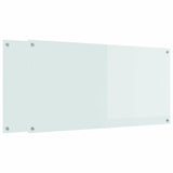 Kitchen Backsplash 2 pcs White 120 x 60 cm Tempered Glass 3415487