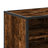 TV Cabinet Smoked Oak 80x34.5x40 cm Engineered Wood and Metal 848821