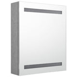 LED Bathroom Mirror Cabinet Concrete Grey 50x14x60 cm 326479