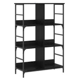 Bookshelf Black oak 78.5 x 33 x 117.5 cm metal PB 8010891