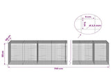 Gabion with 3.5 mm Wire and 5x5 cm Mesh 750x100x100 cm 3462441