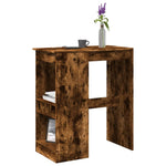 ZNTS Bar Table with Racks Smoked Oak 90x47.5x103.5 cm Engineered Wood 854341