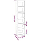 Book Cabinet/Room Divider White 40x30x198 cm 811637