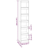 Book Cabinet/Room Divider Concrete Grey 40x30x198 cm 811641