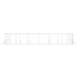 Outdoor Dog Kennel Silver 8x12x2 m Galvanised Steel 3190465