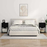 Bedside Cabinet 2 pcs Black Oak 38 x 31 x 61 cm Engineered Wood 859451