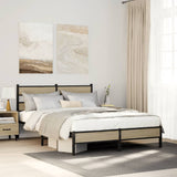 Bed Frame without Mattress Sonoma Oak 137x190 cm Engineered Wood 4017253