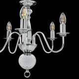 Chandelier Silver 5 x E14 Bulbs 281616