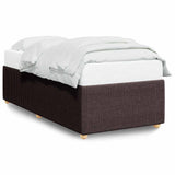 Bed Frame without Mattress Dark Brown 90x190 cm Single Fabric 3284903