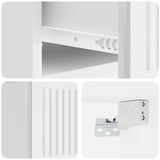 Wall-Mounted Bedside Cabinet with Drawer 2 pcs High Gloss White 897924