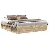 Bed Frame without Mattress Sonoma Oak 200x200 cm 3203889