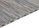 Outdoor Flatweave Rug 200x280 cm Brown and Blue 340819