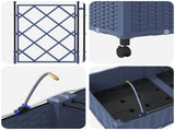 Garden Planter with Irrigation&Wheels 3 pcs Grey PP 3423088