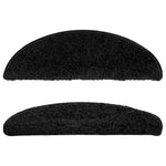 Stair Mats 15 pcs 56x17x3 cm Black Half Round 133893
