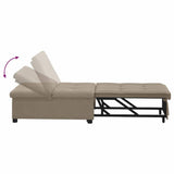 Sofa Bed Taupe 194 x 67 x 82 cm Microfiber 42008607
