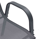 Stackable Garden Chair Set of 4 Grey Powder-coated steel 318781