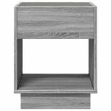 Coffee Table with Infinity LED Grey Sonoma 40x40x50 cm 847649