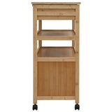 Kitchen Trolley with Wheels Natural 59.5 x 36 x 82 cm Bamboo 42028295