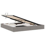 Storage Bed with Mattress Taupe 200 x 200 cm Fabric 3370037