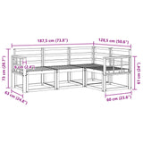 Outdoor Sofa Set 4 pcs Natural Solid Acacia Wood 3366332