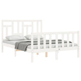 Bed Frame without Mattress White 120x200 cm Solid Wood Pine 3193137