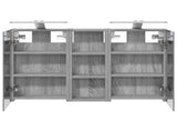 Bathroom Cabinet Set 3 pcs 80 x 10.5 x 50 cm Engineered wood 3403661