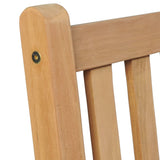Outdoor Chair Set of 6 Brown Solid Teak Wood Standard Durable 3073002