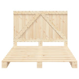 Bed Frame without Mattress with Headboard 160x200 cm Solid Wood 3281553
