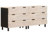 Sideboard 2 pcs White Wash Finish 60 x 33 x 75 cm 3310028