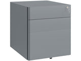 Lockable Cabinet, Rolling Filing Cabinet with 3 Drawers, Steel Office Drawer Unit for A4, Letter, T3398P344339