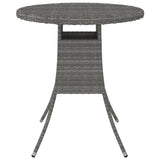 Garden Table Grey 70x70x73 cm Poly Rattan 310469