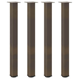Bar Table Legs 4 pcs Natural Steel 100-102 cm Steel 4012479