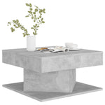 ZNTS Coffee Table Concrete Grey 57x57x30 cm Engineered Wood 808372