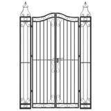 Garden Gate Black 121x8x180 cm Wrought Iron 363433