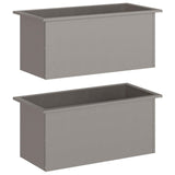 Garden Planter with LED 2 pcs Rusty 40 x 80 x 40 cm 8008167