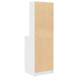 Bedside Cabinet White 39x35x125 cm Engineered Wood 861310