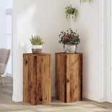 Plant Stands 2 pcs Old Wood 30x30x70 cm Engineered wood 852931