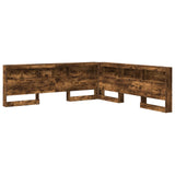 Storage Headboard with Shelf Smoked Oak 180 cm Engineered Wood 3335513