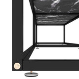 TV Cabinet Black Marble 220x40x40.5 cm Tempered Glass 331733