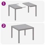 Garden Dining Set 3 pcs Light Grey Polypropylene 3378689