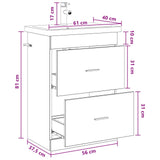 Bathroom Furniture Set Smoked Oak 61 x 40 x 84.5 cm 3404370