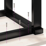 Dining Table O-Frame 100x50x75.5 cm Solid Wood Pine and Steel 3282741