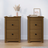 Bedside Cabinets 2 pcs Honey Brown 40x35x61.5 cm Solid Wood Pine 820953
